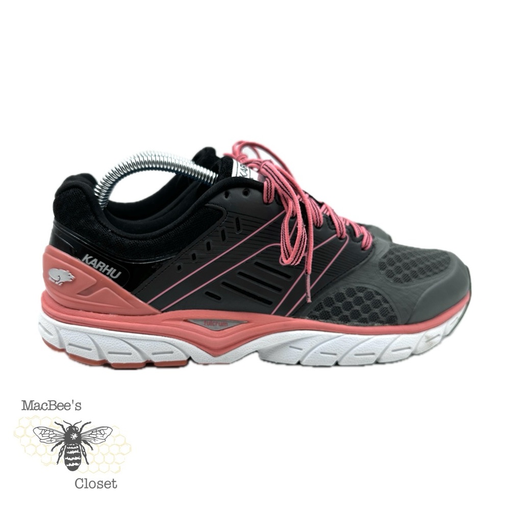KARHU Fast 7 MRE Womens Running Athletic Shoes Black Gray Coral Size 10.5 - Picture 4 of 16